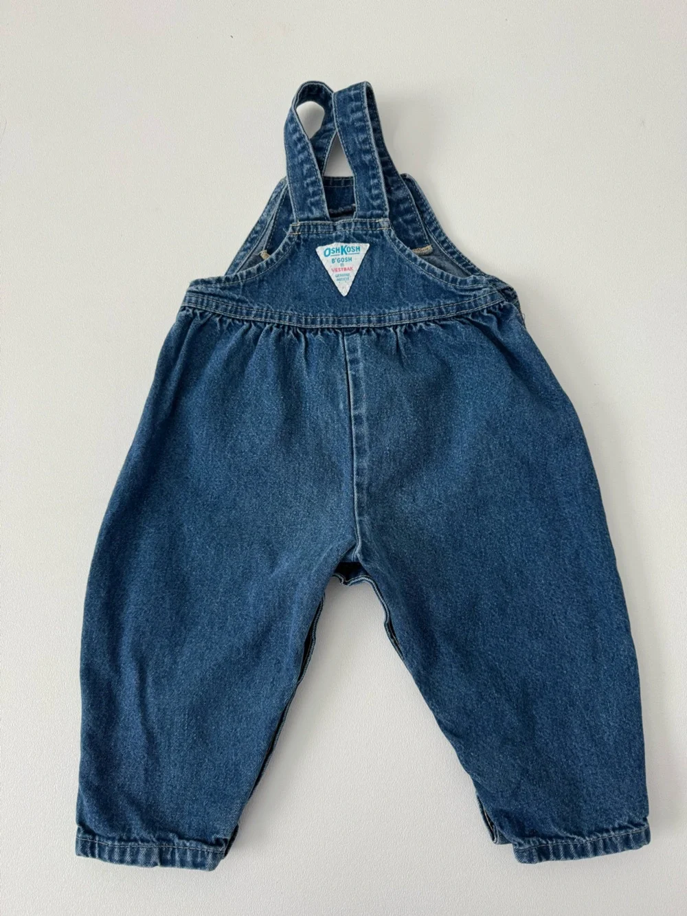 Vintage OshKosh Denim Overalls Baby 18M Classic 90s Style Vestbak